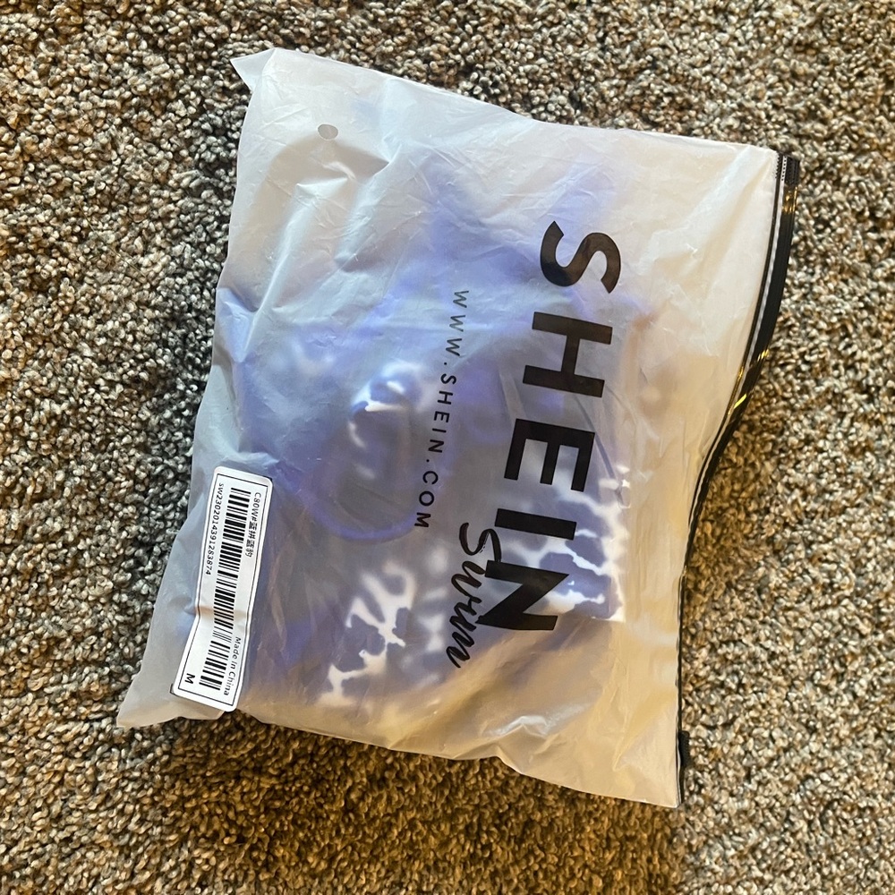 Brand new SHIEN blue cheetah bikini medium